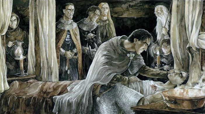 Healing Faramir, by artist Anke Eissmann.